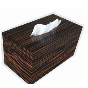 Caja de pañuelos de madera marrón de calidad superior elegante organizador rectangular hecho a mano para bodas y festivales en casa - Product Image 5