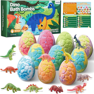Bombas de Baño de Dinosaurios para Niños con Sorpresa en el Interior, Paquete de 10 Huevos de Dinosaurio Naturales - Product Image 1