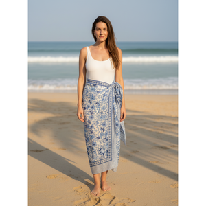 ผ้าคลุมชายหาดผ้าฝ้ายบลูจาล - Product Image 5