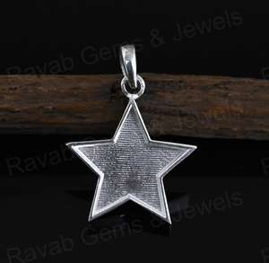Colgante de Plata de Ley 925 Auténtica con Forma de Estrella Universal de 20 mm, Engaste de Resina, Joyería Personalizada con Logotipo, Recuerdo de Leche Materna - Product Image 2