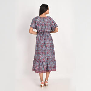 ซื้อชุดปาร์ตี้ด้านหน้าสั้นชุดเดรสผ้าไหมส่าหรีด้านหลังยาวเหมาะสำหรับกิจกรรมฤดูร้อน - Product Image 5