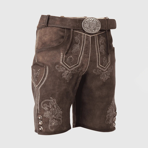 Short Lederhosen pour hommes 100% Short bavarois en cuir avec motif brodé Fabriqué au Pakistan avec service OEM - Product Image 3