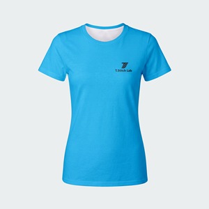 T-shirts en toile à manches courtes pour femmes, couleur unie, imprimé, style décontracté, été, haute qualité, prix bas, vente chaude, service OEM, personnalisable - Product Image 2