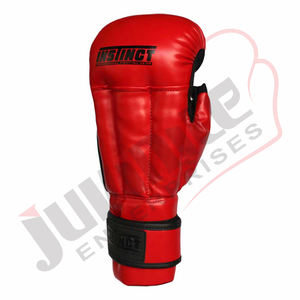 High Quality MMA Sparring Gloves Men Women Open Palm Half Finger PU Leather Sparring Gloves Custom Logo MMA Sparring Glove - Product Image 2