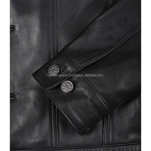 2026 OEM Best Selling Black Cowhide Leather <b>Jacket</b> For Men's Front Pockets 100%High Quality Low MOQ Winter Fashion <b>Heated</b> <b>Jacket</b> - Product Image 4