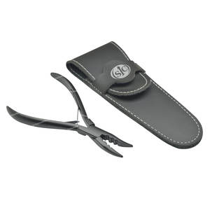 Alicates de mandíbula lisos de nariz doblada de acero inoxidable de alta calidad profesional para extensiones de cabello - Product Image 6