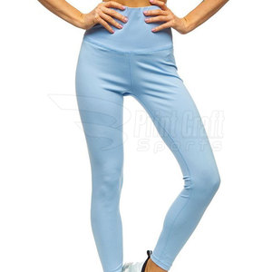 Pantalon de sport en spandex taille moyenne sans couture pour femmes taille XL vente directe d'usine fermeture à la taille élastique pour impression par sublimation - Product Image 5