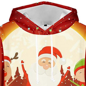 Sweat à capuche unisexe en crochet, design de Noël personnalisé de haute qualité, décontracté, léger, infroissable, 100 % coton, écologique - Product Image 4
