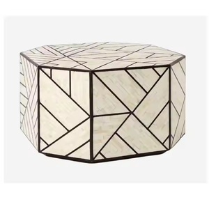 Mueble de Salón de Estilo Moderno Rústico con Incrustaciones de Hueso Ecológico Hecho a Mano, Pieza Decorativa con Más de 5 Cajones, Arte Único - Product Image 2