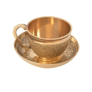 Platillo de té y taza de latón de diseño atractivo con platillo de taza de té y tamaño personalizado de la más alta calidad a precio barato - Product Image 2
