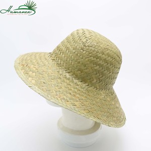 Sombrero de paja de hierba de mar Natural de estilo básico 2023, sombrero bordado a cuadros, viaje, actividades diarias al aire libre, ciclismo - Product Image 1