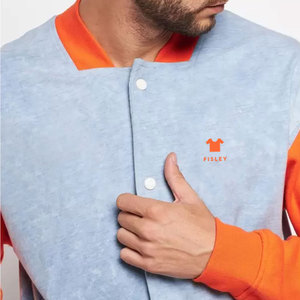 2025 Winter Collection <b>Men's</b> 100% Cotton <b>Long</b> Sleeve Breathable Casual Letterman <b>Jacket</b> Custom Designs Stand Collar Street Wear - Product Image 5