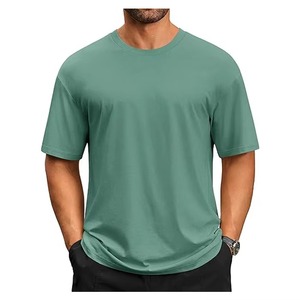 T-shirt pour homme en coton 100% de qualité supérieure, uni, 260 g/m², col rond, manches courtes, t-shirt décontracté pour le sport, pour homme - Product Image 5