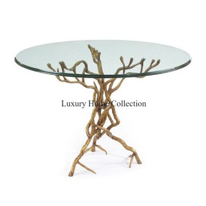 Mesa de centro de calidad superior de Metal con forma de anillo, mesa decorativa de diseño único con sombra dorada, el mejor uso para el hogar, Hotel y Villa - Product Image 6