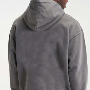 Top Premium qualité hommes 100 coton surdimensionné poids lourd pull à capuche goutte épaule Streetwear brodé pour l'hiver - Product Image 4