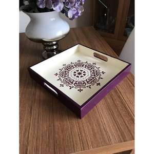 Plateau de service alimentaire personnalisé avec poignées, plateaux décoratifs, OEM ODM sur mesure - Product Image 6