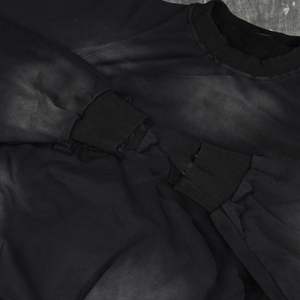 Custom Winter Streetwear <b>Mens</b> Oversized Embroidered Sweatshirt Sun-Faded Washed Cotton Long Sleeve Pullover with for Logo - Product Image 3