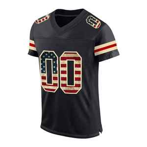 Maillot de football américain maillot sublimé avec tissu évacuant l'humidité respirant durable coutures renforcées design confortable - Product Image 1