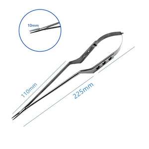 Pinzas Quirúrgicas Microscópicas Manuales de Alta Calidad con Recubrimiento Negro, 8.5 Pulgadas, Rectas y Curvas, Tijeras, Base para Agujas, Instrumentos Quirúrgicos, CE - Product Image 4