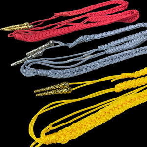 OEM personalizado 2024 al por mayor de alta calidad Lingotes de plata Aiguillette uniforme de color personalizado tamaño logotipo equipo de defensa personal - Product Image 6