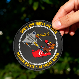 Personalizzato di aviazione turca <span class=keywords><strong>squadrone</strong></span> 3D PVC Patch morbido in gomma emblema con gancio e anello di supporto per giacche e borse - Product Image 5