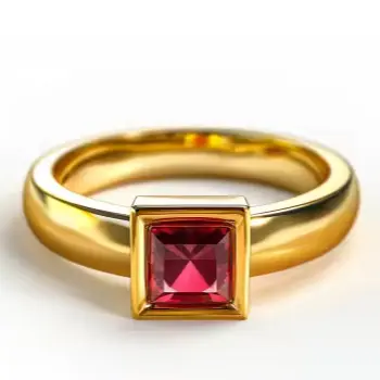 Anillo de compromiso de rubí de oro 18k con detalles de diamantes, joyería nupcial de piedras preciosas rojas únicas