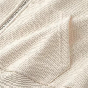 Sweat à capuche unisexe à épaules tombantes avec fermeture éclair, poids lourd 400 GSM, logo personnalisé, 100% coton molletonné, motif uni, saison hivernale, grande taille - Product Image 4