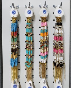 Bracelet en pierres perlées élastiques DAFNI, fait main, cadeau promotionnel avec différents motifs, modèle unisexe 331 - Product Image 5