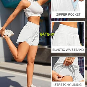 กางเกงขาสั้นเล่นกีฬาสำหรับผู้หญิงกางเกงขาสั้นเล่นกีฬากางเกงขาสั้นผ้าโพลีเอสเตอร์แบบสั่งทำ - Product Image 2