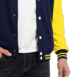 Chaqueta universitaria con cuello levantado personalizada para hombre, tela de lona de alta calidad, bordado de letras, talla personalizada disponible para la temporada de invierno - Product Image 6