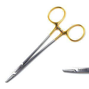 Crile Murray 6\" Manual Veterinary Orthopedic Instrument Gold Handle Stainless Steel Suturing Needle Holder Straight Surgical - Product Image 1