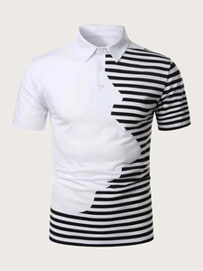 เสื้อโปโลเข้ารูปพิมพ์ลายดิจิทัลสำหรับผู้ชายเสื้อโปโลแฟชั่นแขนสั้นเข้ารูป - Product Image 6