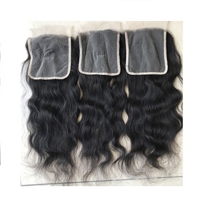 Extensiones de cutícula con cierre de encaje HD para mujer, cutículas sin procesar, Remy, virgen, indio, negro, 100%, 6x6, venta al por mayor - Product Image 1