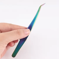 Ensemble de 4 pinces à épiler en acier inoxydable de haute qualité, pinces à cils et à sourcils, pointes antistatiques durables pour une application de maquillage professionnelle