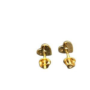 Nueva llegada 10K oro sólido diamante corazón Stud pendientes elegantes Stud pendientes para compromiso boda o fiesta - Product Image 2