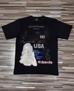 T-shirt personnalisé en satin 100% coton pour hommes taille adulte à séchage rapide avec col rond et motif imprimé style décontracté - Product Image 2