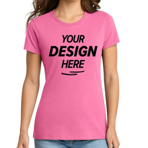 Camiseta básica de manga corta con cuello redondo para mujer, color blanco, talla mediana, color rojo - Product Image 4