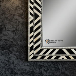 Floral Green Bone Inlay <b>Mirror</b> Luxury Handcrafted Wall Decor Accent for Home, Office & Hotel - Product Image 5