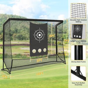 <span class=keywords><strong>Cage</strong></span> <span class=keywords><strong>de</strong></span> frappe <span class=keywords><strong>de</strong></span> <span class=keywords><strong>golf</strong></span> 10x7FT avec système <span class=keywords><strong>de</strong></span> retour automatique <span class=keywords><strong>de</strong></span> balles, filet d'entraînement <span class=keywords><strong>de</strong></span> <span class=keywords><strong>golf</strong></span> et tissu cible pour l'entraînement <span class=keywords><strong>de</strong></span> <span class=keywords><strong>golf</strong></span> en intérieur et en extérieur - Product Image 3