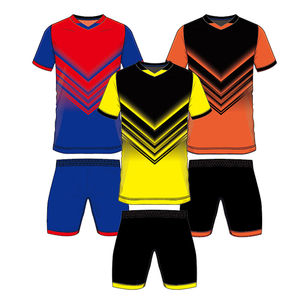 Tenues de football légères 100% polyester pour hommes adultes, haute qualité, séchage rapide, respirantes, manches courtes, best-seller - Product Image 5