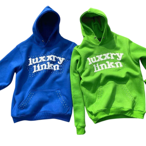 Sweat à capuche à fermeture éclair sur le devant avec logo personnalisé pour hommes, streetwear d'hiver en coton éponge française. - Product Image 1