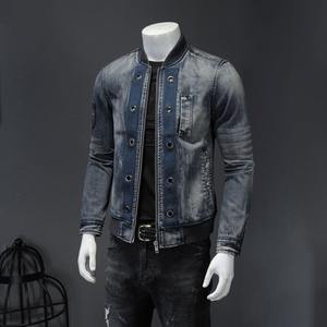Veste en jean unie pour homme Vestes Haute qualité Nouvelle veste en jean personnalisée pour homme en vente - Product Image 4