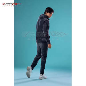 Chándal de terciopelo de invierno para hombre de estilo urbano con parte superior con capucha y pantalones de Jogger, conjunto de dos piezas ligero transpirable - Product Image 6