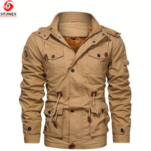 เสื้อคาร์โก้ผู้ชายคอตั้ง ซิปหน้า ผ้าคอตตอน ผลิตตามสั่ง โลโก้สั่งทำ  สำหรับฤดูหนาว  100% โพลีเอสเตอร์ ไนลอน กันน้ำ แห้งเร็ว ระบายอากาศได้ดี - Product Image 2