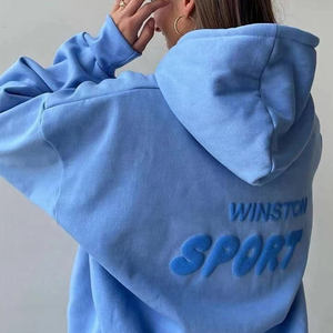 Wholesale Custom Youth Pullover Fashion <b>Jumpers</b> Loose Womens 420G 3D Puff Hoodie Cotton Heavyweight Unisex Puff Printing Hoodies - Product Image 4