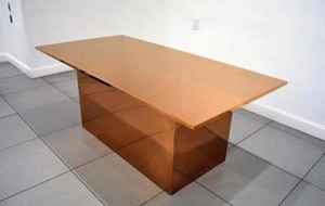 DreamLike Factory Modern Home Marco dorado de acero inoxidable Juego de mesa de comedor Muebles Mesa de comedor de lujo Mesa de boda - Product Image 3