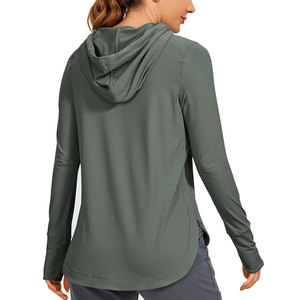 Women's Long Sleeve Workout <b>Hoodie</b> <b>With</b> <b>Thumb</b> <b>Hole</b> - Product Image 2
