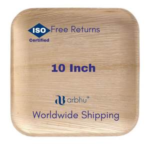 100% ensemble de vaisselle jetable biodégradable écologique feuille de palmier naturel compostable assiettes compostables bols plats assiettes - Product Image 1