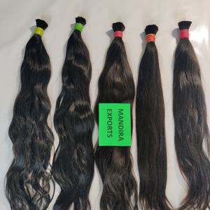 100% pas cher naturel en gros avec dentelle remy droite en vrac sud indien vierge fabrication temple cheveux humains - Product Image 3