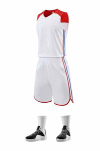 Uniforme de basket-ball pour hommes maillot réversible respirant séchage rapide grande taille impression par transfert de chaleur personnalisée 100% Polyester nouveau - Product Image 4